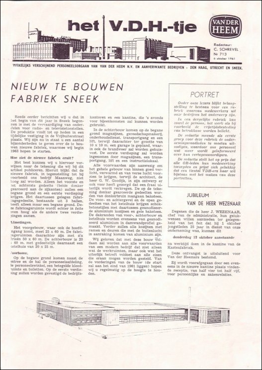 VDH-tje N°713 van 6 oktober 1961