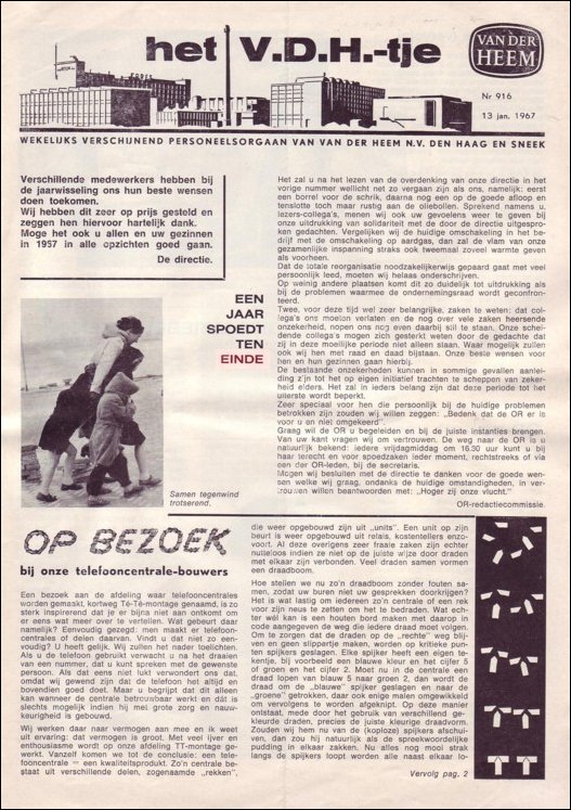 VDH-tje N°916-1 van 13 januari 1967